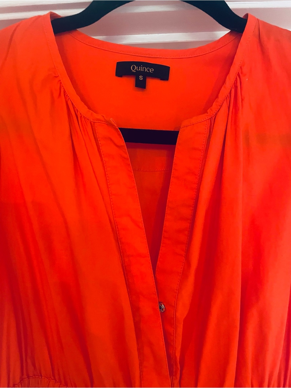 Quince Orange Tiered Maxi Dress - Picture 3 of 4
